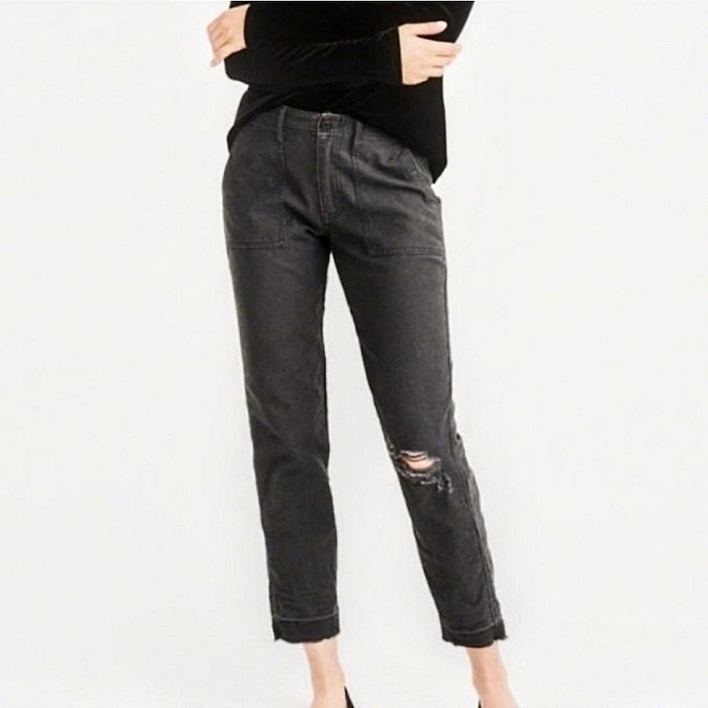 Nwot "Ames Slim Fit Boyfriend Jean" high water relaxed worker shorn slate duck